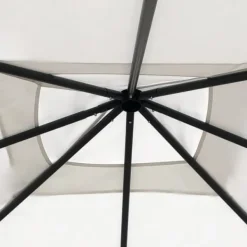 Telte & Lysthuse^The Living Store med stolpeovertræk 3x3x2,6 m 160 g/m² cremefarvet - Festtelte & havepavilloner