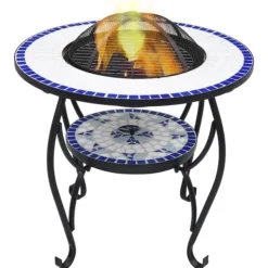 New The Living Store mosaikbord keramik blå og hvid - Ildsteder Pejse