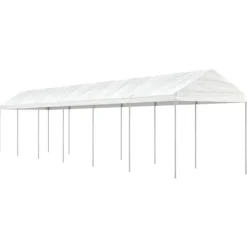 The Living Store pavillon med tag 13,38x2,28x2,69 m polyethylen hvid - Festtelte & havepavilloner Telte & Lysthuse