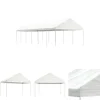 Telte & Lysthuse^The Living Store pavillon med tag 13,38x4,08x3,22 m polyethylen hvid - Festtelte & havepavilloner