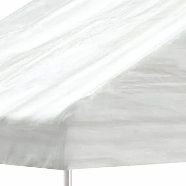 Telte & Lysthuse^The Living Store pavillon med tag 13,38x4,08x3,22 m polyethylen hvid - Festtelte & havepavilloner