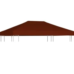 Clearance The Living Store pavillontopdække 310 g/m² 3 x 4 m terracotta - Festtelte & havepavilloner – tage Telte & Lysthuse