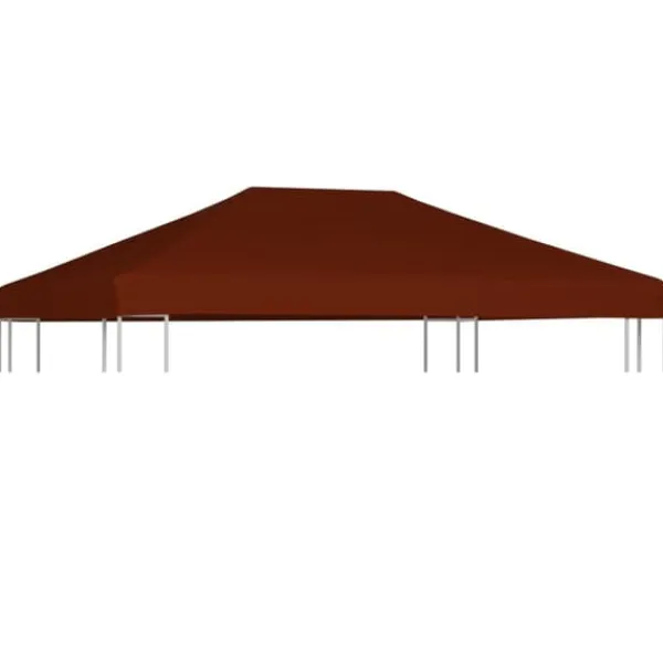 Clearance The Living Store pavillontopdække 310 g/m² 3 x 4 m terracotta - Festtelte & havepavilloner – tage Telte & Lysthuse