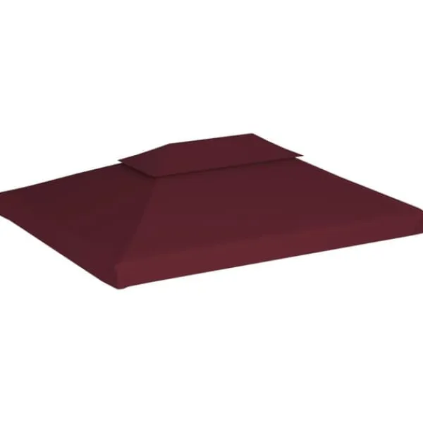 Telte & Lysthuse^The Living Store pavillontopdække i 2 lag 310 g/m² 4 x 3 m bordeaux - Festtelte & havepavilloner – tage