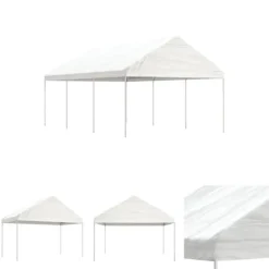 The Living Store pavillon med tag 6,69x4,08x3,22 m polyethylen hvid - Festtelte & havepavilloner Telte & Lysthuse