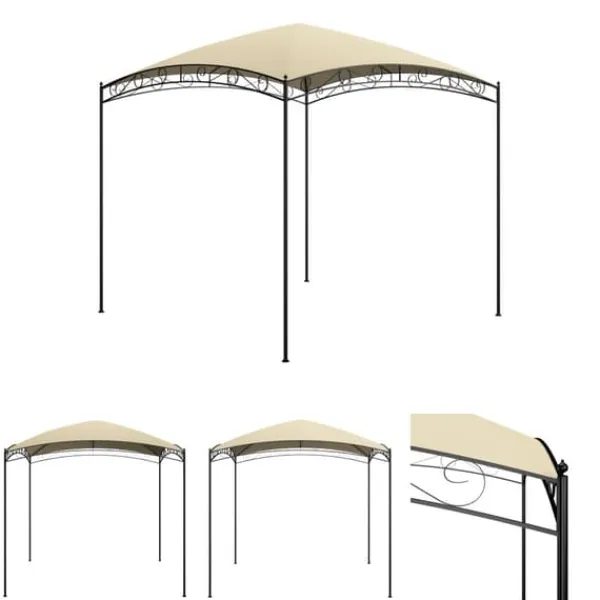 New The Living Store pavillon 3x3x2,65 m 180 g/m² cremefarvet - Festtelte & havepavilloner Telte & Lysthuse