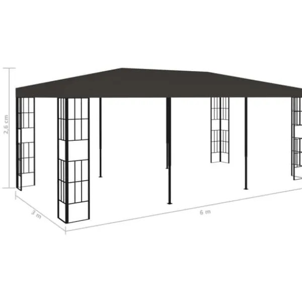 Best The Living Store pavillon 3x6 m antracitgrå - Festtelte & havepavilloner Telte & Lysthuse