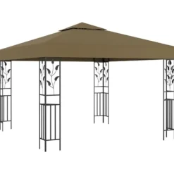New The Living Store pavillon 3x3 m 180 g/m² gråbrun - Festtelte & havepavilloner Telte & Lysthuse