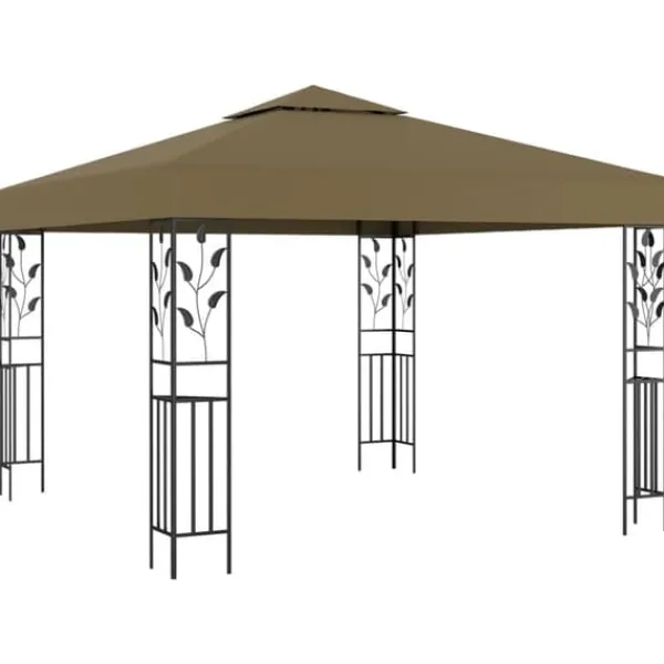 New The Living Store pavillon 3x3 m 180 g/m² gråbrun - Festtelte & havepavilloner Telte & Lysthuse