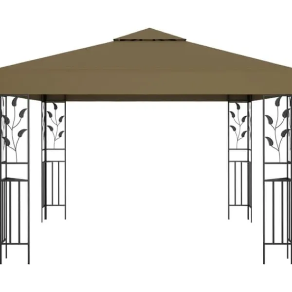 New The Living Store pavillon 3x3 m 180 g/m² gråbrun - Festtelte & havepavilloner Telte & Lysthuse