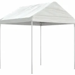 Telte & Lysthuse^The Living Store pavillon med tag 4,46x2,28x2,69 m polyethylen hvid - Festtelte & havepavilloner
