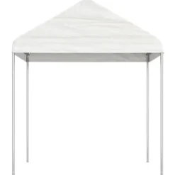 Telte & Lysthuse^The Living Store pavillon med tag 4,46x2,28x2,69 m polyethylen hvid - Festtelte & havepavilloner
