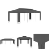 Hot The Living Store pavillon med dobbelttag 3x6 m antracitgrå - Festtelte & havepavilloner Telte & Lysthuse