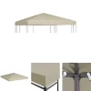 Outlet The Living Store pavillontopdække 310 g/m² 3x3 m beige - Festtelte & havepavilloner – tage Telte & Lysthuse