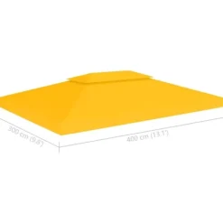 Best The Living Store pavillontopdække i 2 lag 4x3 m 310 g/m² gul - Festtelte & havepavilloner – tage Telte & Lysthuse