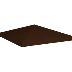Telte & Lysthuse^The Living Store pavillontopdække 310 g/m² 3 x 3 m brun - Festtelte & havepavilloner – tage