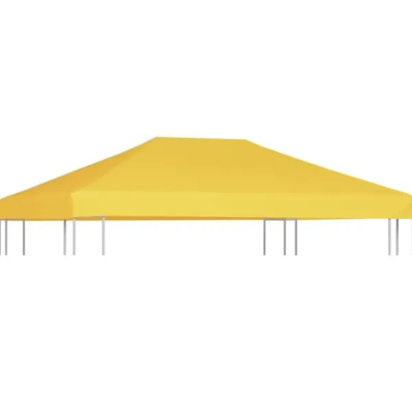Telte & Lysthuse^The Living Store pavillontopdække 270 g/m² 4x3 m gul - Festtelte & havepavilloner – tage
