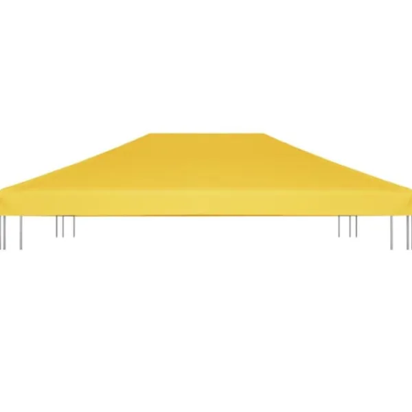 Telte & Lysthuse^The Living Store pavillontopdække 270 g/m² 4x3 m gul - Festtelte & havepavilloner – tage