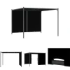 Buer, Spalier, Lysthuse Uden Tag^The Living Store pergola tilbagetrækkeligt tag 3x3 m antracitgrå - Havebuer, espalierer & pergolaer