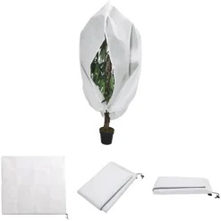 Haveduge^The Living Store plantebeskyttelse med lynlås 70 g/m² 3,93x3,5 m - Havearbejde – tilbehør