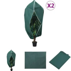 Clearance The Living Store plantebeskyttelse med lynlås 2 stk. 70 g/m² 3,14x2,5 m - Havearbejde – tilbehør Haveduge