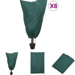 Haveduge^The Living Store plantebeskyttelse med snore 8 stk. 70 g/m² 0,8x1,2 m - Havearbejde – tilbehør