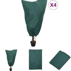 Online The Living Store plantebeskyttelse med snore 4 stk. 70 g/m² 0,8x1,2 m - Havearbejde – tilbehør Haveduge