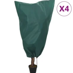 Online The Living Store plantebeskyttelse med snore 4 stk. 70 g/m² 0,8x1,2 m - Havearbejde – tilbehør Haveduge