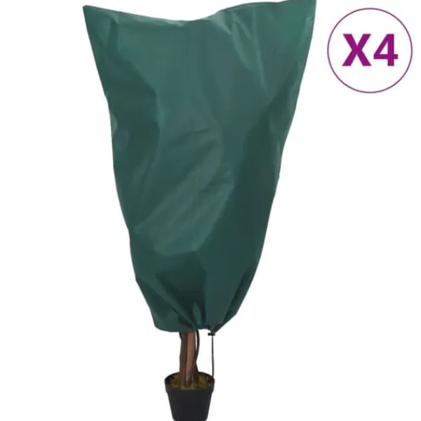 Online The Living Store plantebeskyttelse med snore 4 stk. 70 g/m² 0,8x1,2 m - Havearbejde – tilbehør Haveduge