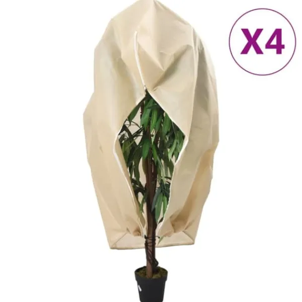 Haveduge^The Living Store plantebeskyttelse med lynlås 4 stk. 70 g/m² 2,36x2 m - Havearbejde – tilbehør