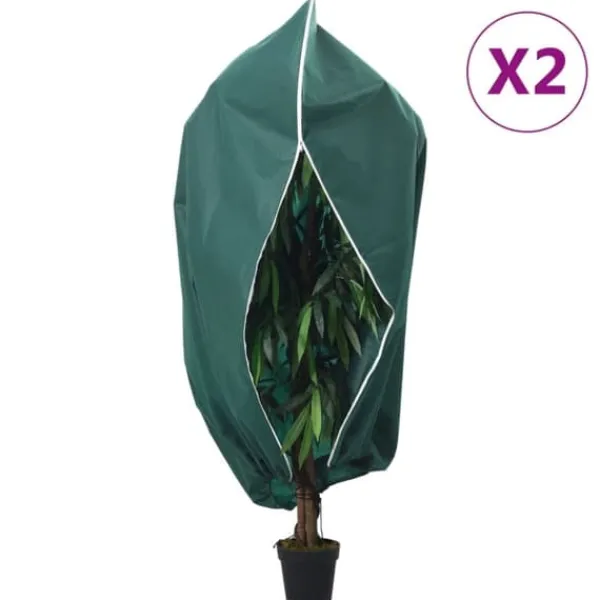 Best The Living Store plantebeskyttelse med lynlås 2 stk. 70 g/m² 1,2x1,8 m - Havearbejde – tilbehør Haveduge
