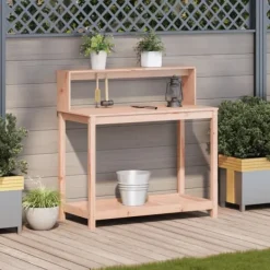 Hot The Living Store plantebord med hylder 108x50x109,5 cm massivt douglasgran - Planteborde Plantningsbænke