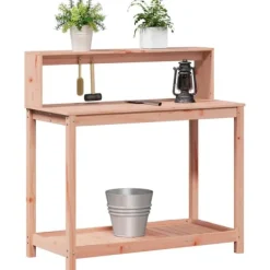 Hot The Living Store plantebord med hylder 108x50x109,5 cm massivt douglasgran - Planteborde Plantningsbænke