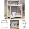 Hot The Living Store plantebord med hylder 82,5x50x109,5 cm massivt fyrretræ hvid - Planteborde Plantningsbænke