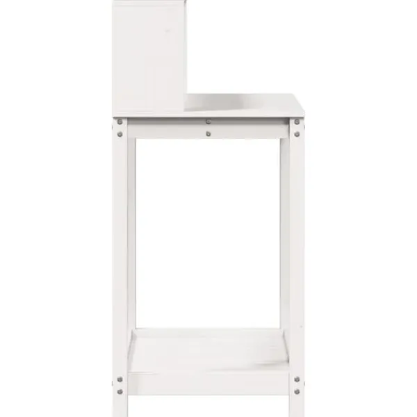 Hot The Living Store plantebord med hylder 82,5x50x109,5 cm massivt fyrretræ hvid - Planteborde Plantningsbænke