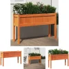 Discount The Living Store plantekasse med ben 110x31x70 cm massivt fyrretræ gyldenbrun - Plantekrukker Krukker & Plantebeholdere