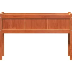 Discount The Living Store plantekasse med ben 110x31x70 cm massivt fyrretræ gyldenbrun - Plantekrukker Krukker & Plantebeholdere
