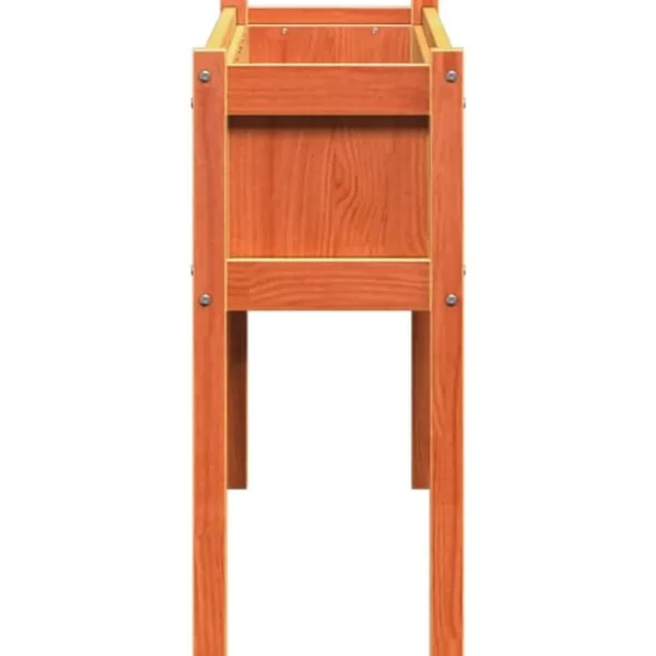 Discount The Living Store plantekasse med ben 110x31x70 cm massivt fyrretræ gyldenbrun - Plantekrukker Krukker & Plantebeholdere