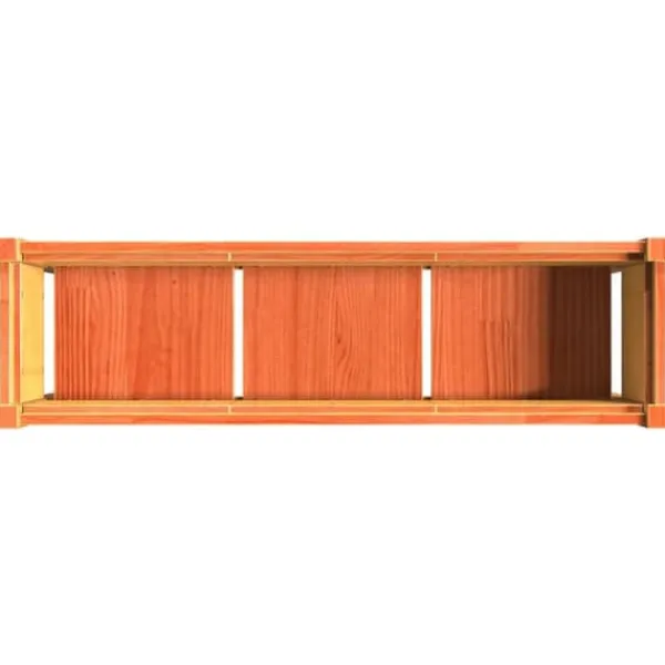 Discount The Living Store plantekasse med ben 110x31x70 cm massivt fyrretræ gyldenbrun - Plantekrukker Krukker & Plantebeholdere