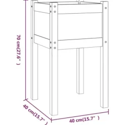 Best The Living Store plantekasse 50x50x70 cm massivt fyrretræ - Plantekrukker Krukker & Plantebeholdere