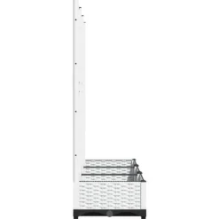 Discount The Living Store plantekasse med espalier 120x40x121,5 cm PP hvid - Plantekrukker Krukker & Plantebeholdere