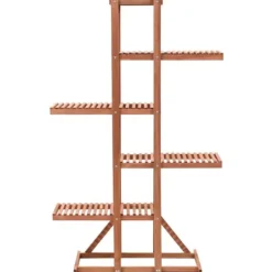 Plantestativer^The Living Store plantestativ 86x36x139 cm cedertræ - Planteborde