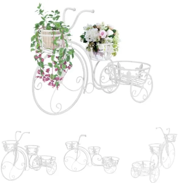 Plantestativer^The Living Store plantestativ cykelform vintagestil metal - Planteborde
