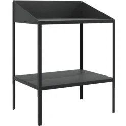 Plantestativer^The Living Store plantestativ 75,5x54,5x100 cm galvaniseret stål antracitgrå - Planteborde