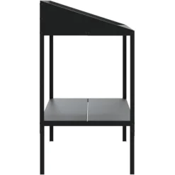 Plantestativer^The Living Store plantestativ 75,5x54,5x100 cm galvaniseret stål antracitgrå - Planteborde