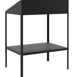 Plantestativer^The Living Store plantestativ 75,5x54,5x100 cm galvaniseret stål antracitgrå - Planteborde