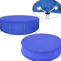 Pool- & Spatilbehør^The Living Store poolovertræk PE rundt 460 cm 90 g/m² - Poolovertræk