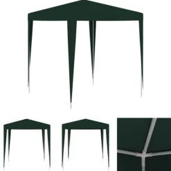 Outlet The Living Store professionelt festtelt 2x2 m grøn - Festtelte & havepavilloner Telte & Lysthuse
