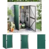 Skure, Garager & Carports^The Living Store redskabsskur til haven 88x89x161 cm galvaniseret stål grøn - Skure & Redskabsskure