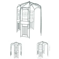 Online The Living Store rosenbue 250 cm mørkegrøn - Havebuer, espalierer & pergolaer Buer, Spalier, Lysthuse Uden Tag